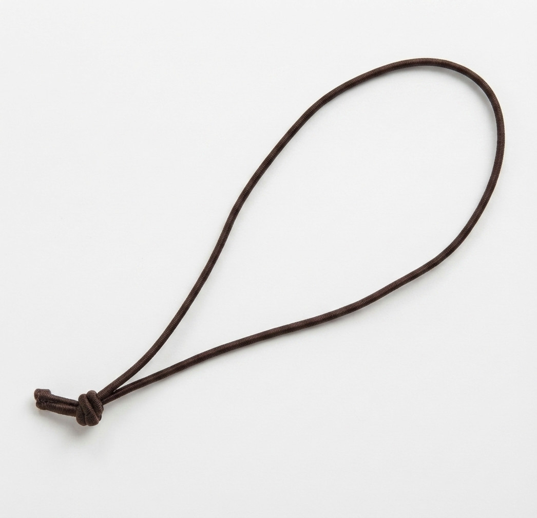 dark brown elastic loop with knot