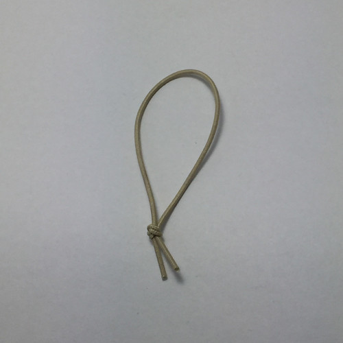 Beige elastic, 3" knotted loop