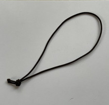 brown elastic 4" knotted loop for hang tags