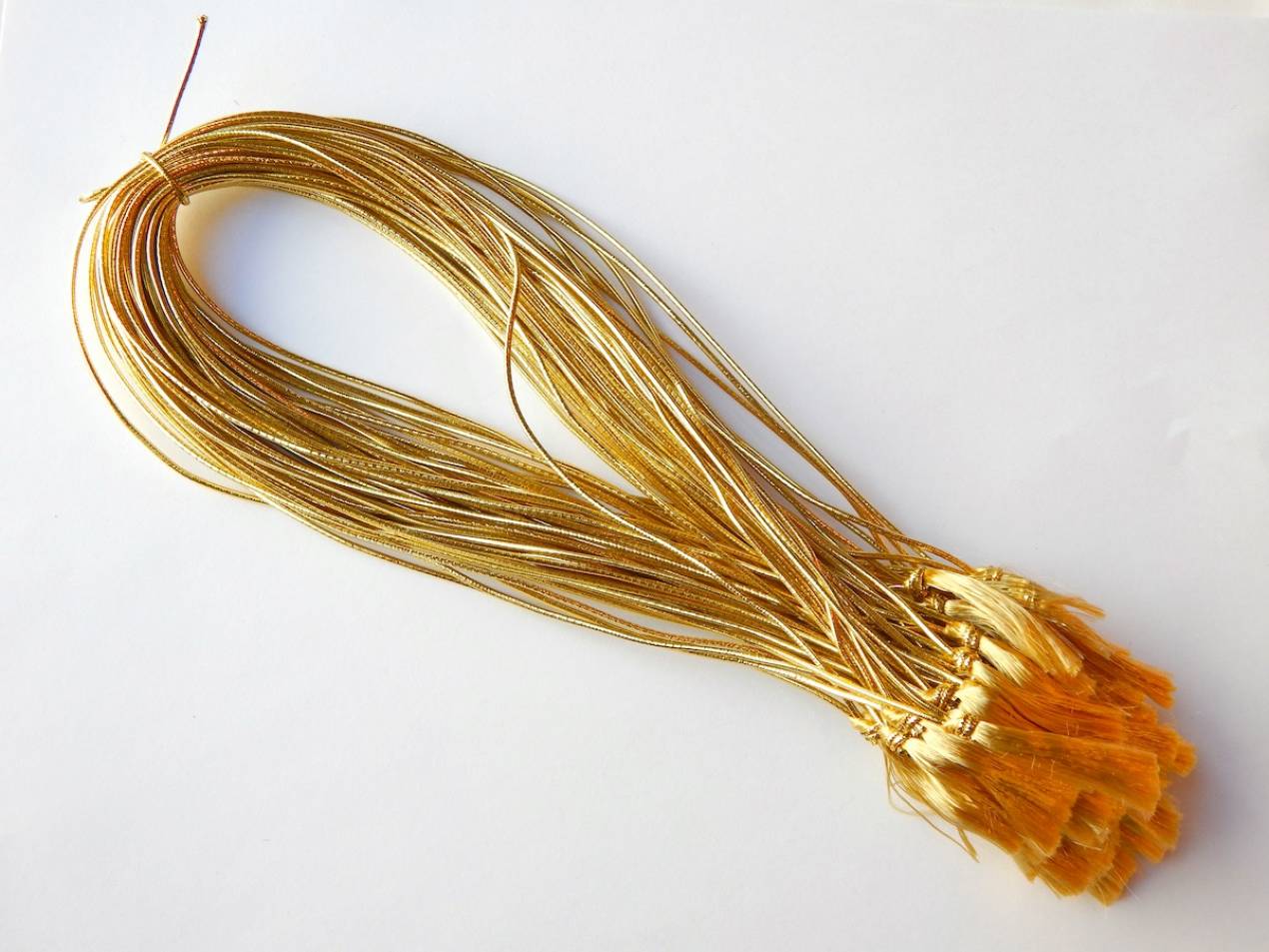 Metallic Gold Cord with Tassels