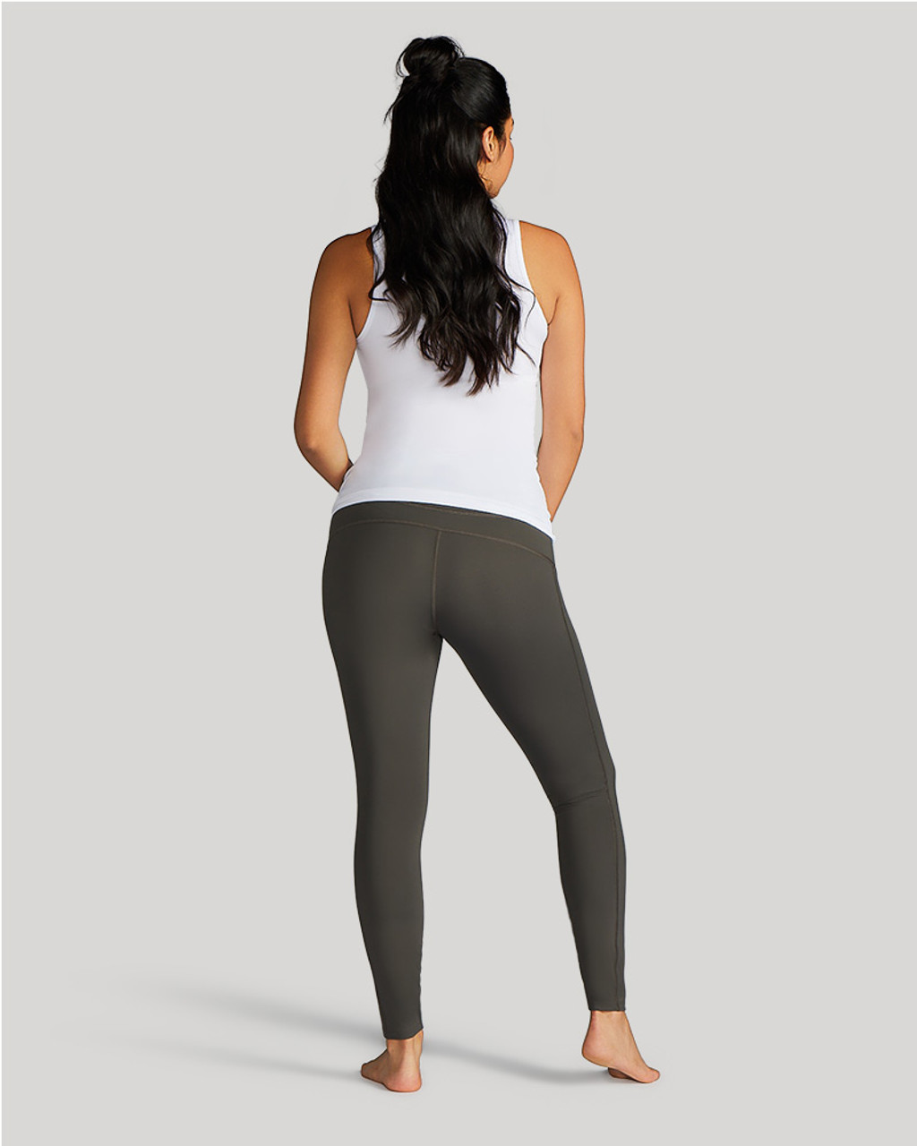 Buy Women's Tactel Microfiber Elastane Stretch Performance Leggings with  Side Pockets and Stay Dry Technology - Black Melange MW12 | Jockey India