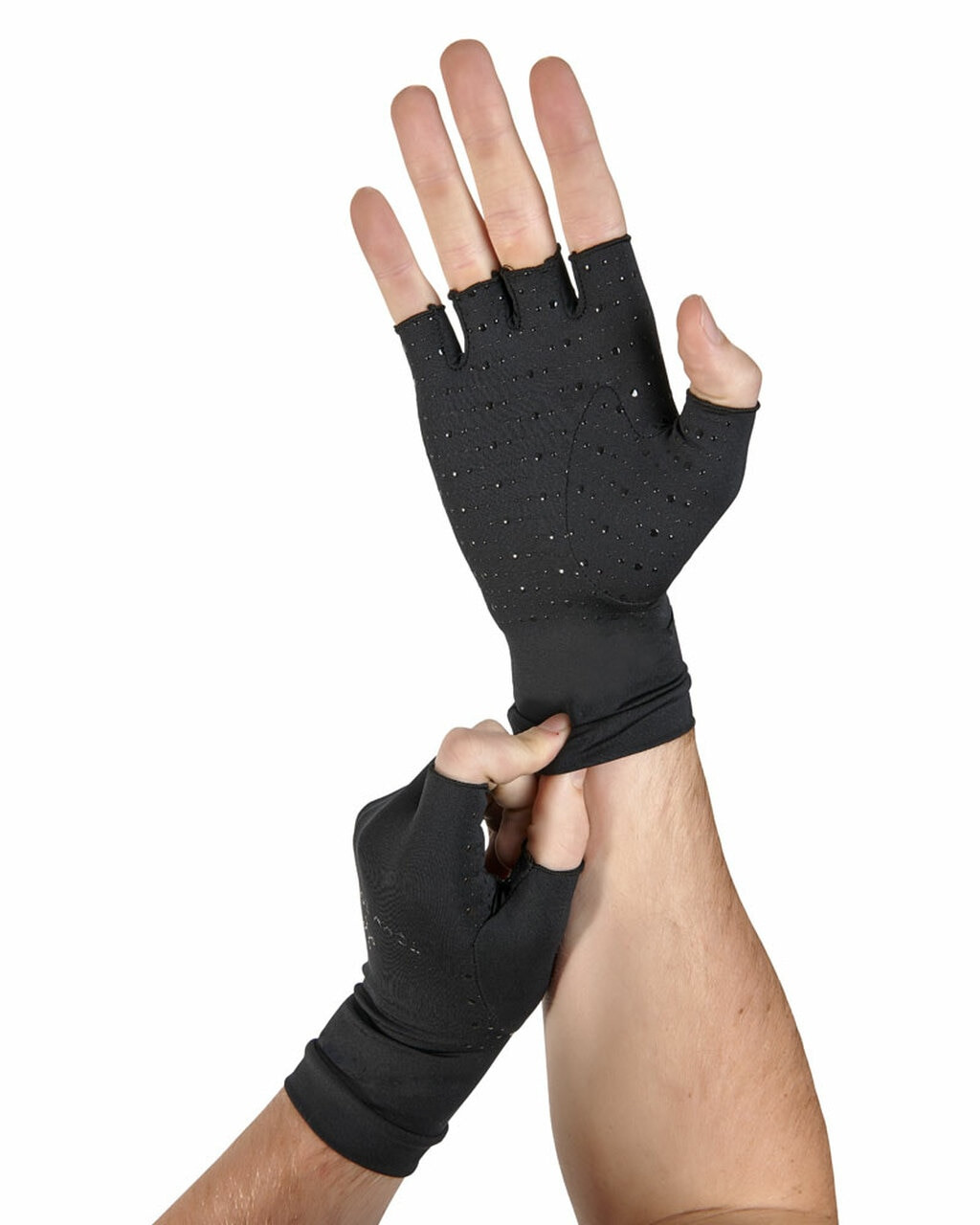 Tommie Copper unisex Black Compression Gloves/Wrist Sleeve