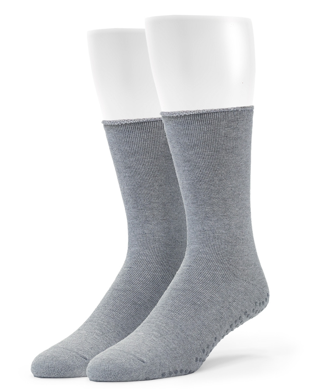 Tabio Power Fit Crew Socks: Heather Grey