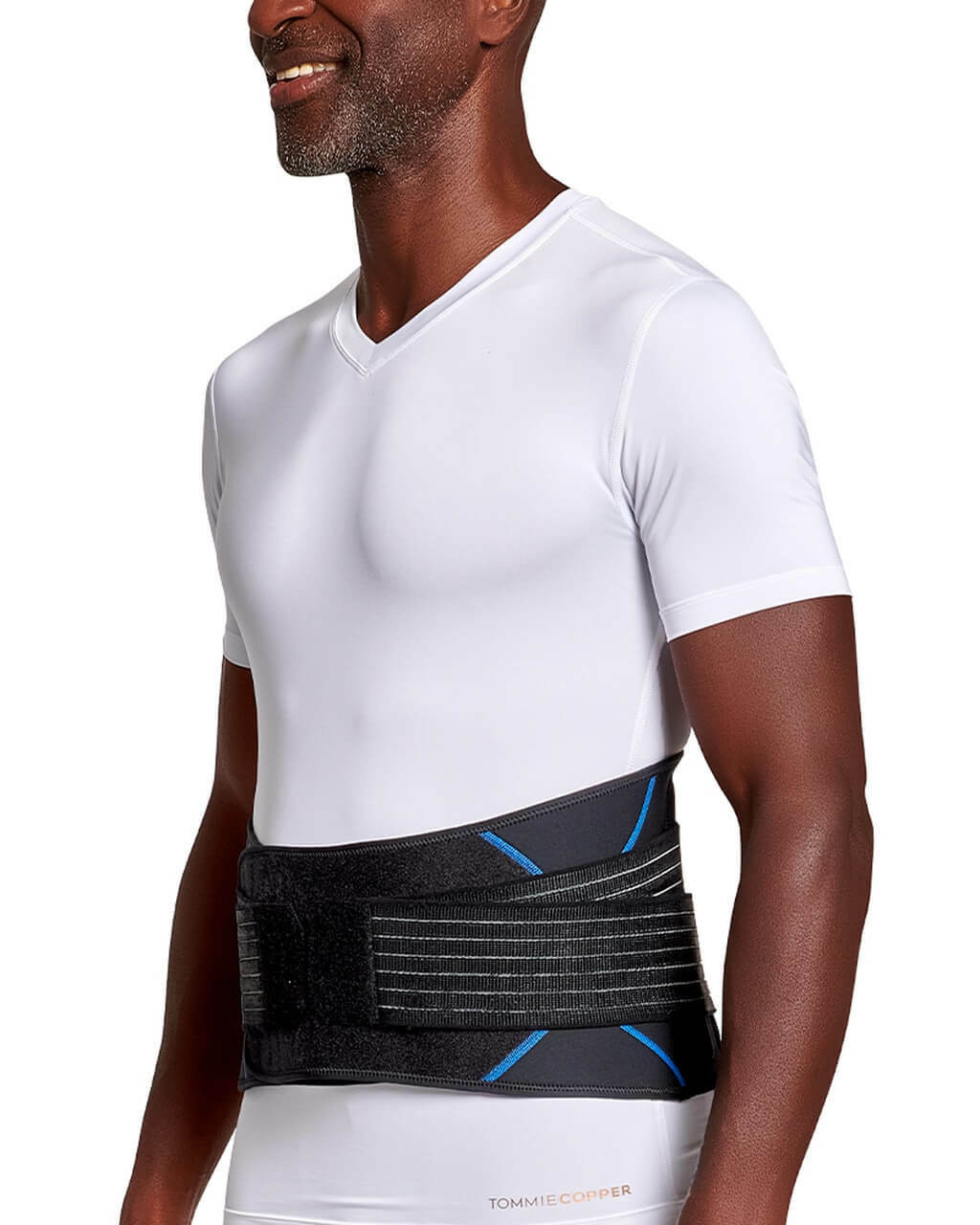 Copper Fit Compression Back Brace, Adjustable Double-Belt Closure,  Lightweight Polyester Blend, One Size Fits All in the Back Braces &  Suspenders department at