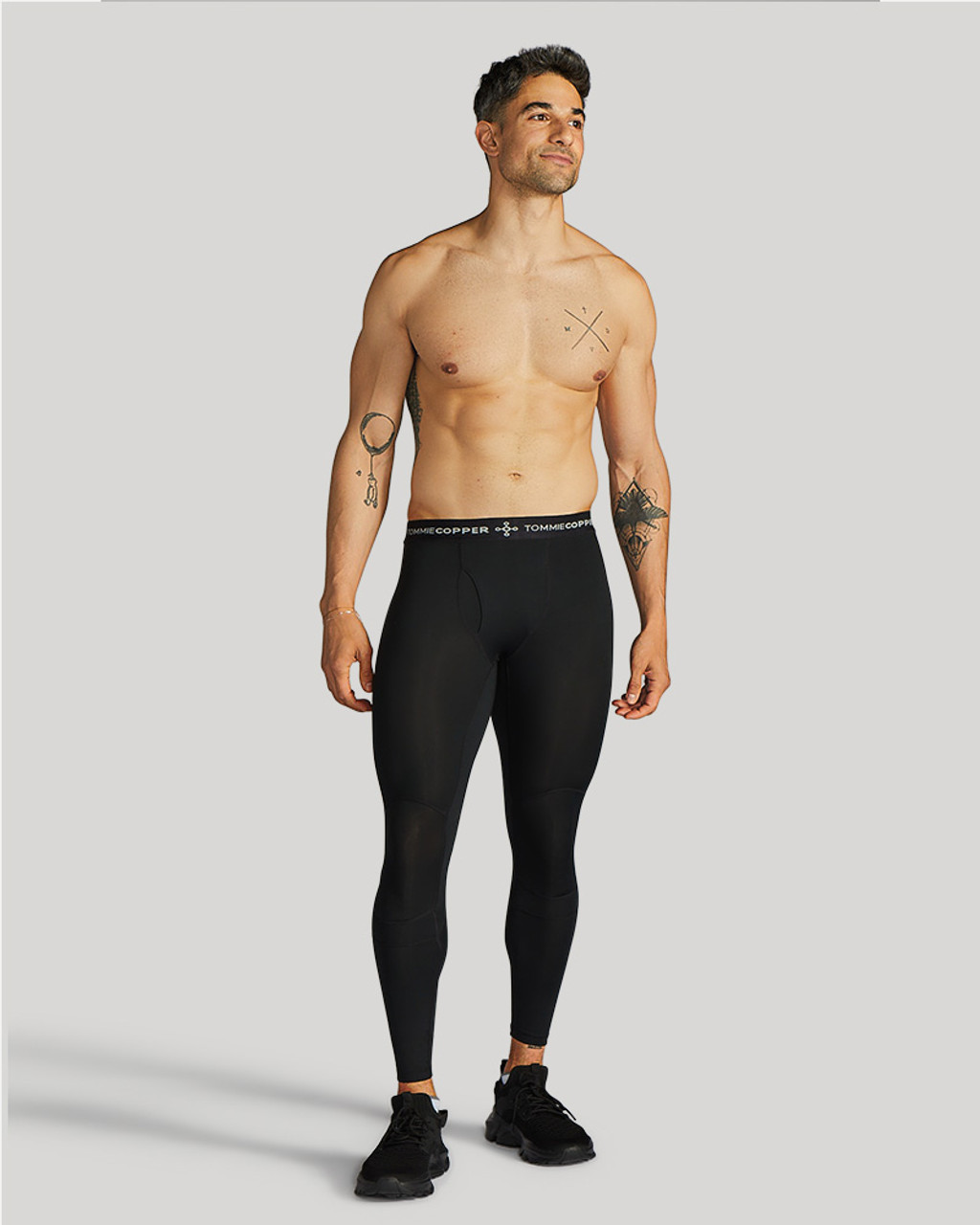 Cheap Men Leggings Base Layer Skinny Compression Sports Shorts Gym