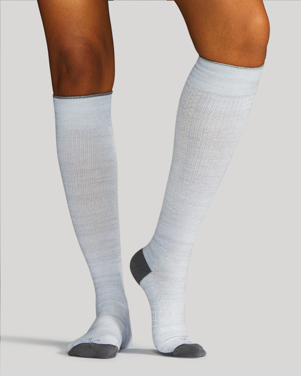 Black Heather- Wide calf, Compression Socks