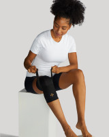 Black with TC Tonal Stitch - Adjustable Support Compression Knee Sleeve | Women's
