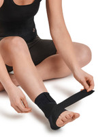 Black with TC Tonal Stitch - Arch & Ankle Adjustable Support Sleeve | Women's