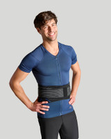 Black - Adjustable Support Back Brace | Men's