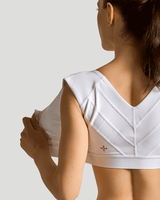 White - Zip Up Shoulder Support Bra