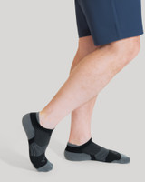 Black - Easy-On Compression Socks | Men's No Show