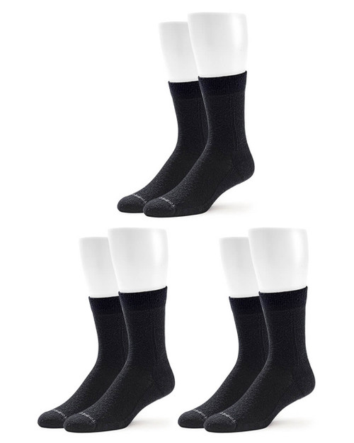 Black - Women's 3-Pack Pro-Grade Wool Compression Crew Socks