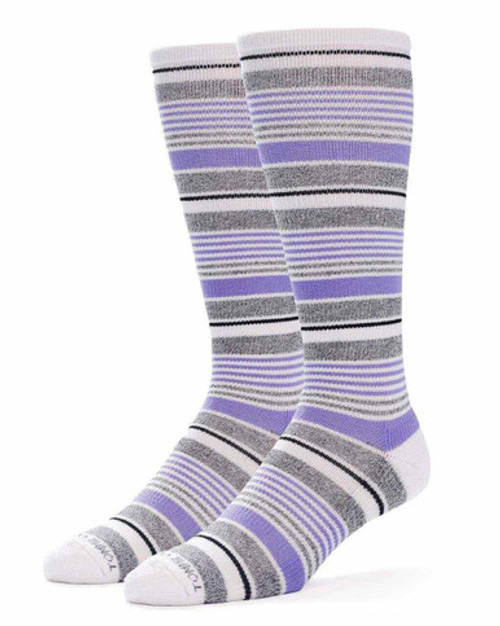 White with Ash Purple - Women's TruTemp Ultra-Fit Over The Calf Socks