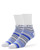 White with Nautical Blue - Men's UltraTemp Ankle Compression Socks