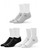 Black Grey White - Women's Performance Gripper Socks - 3-Pack
