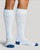 Blue Heather - Men's Easy-On Over The Calf Compression Socks with Infrared