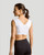White - Zip Up Shoulder Support Bra