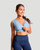 Blue - Zip Up Shoulder Support Bra