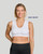 White - Zip Up Back Support Bra | Seamless