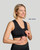 Black - Zip Up Back Support Bra | Seamless