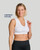 White - Zip Up Back Support Bra | Seamless