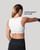 White - Zip Up Back Support Bra | Seamless