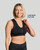 Black - Zip Up Back Support Bra | Seamless