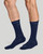 Navy - Easy-On Compression Socks | Men's Crew