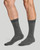 Grey - Easy-On Compression Socks | Men's Crew