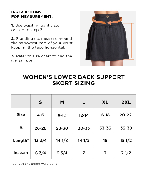 Women's Pro-Grade Lower Back Support Skort Outlet