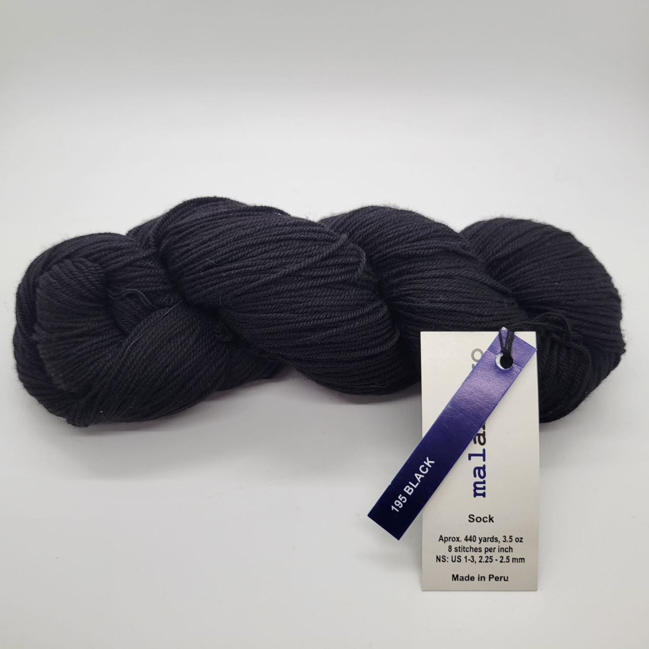 Malabrigo - Sock #195 Black — Fiber Yarns