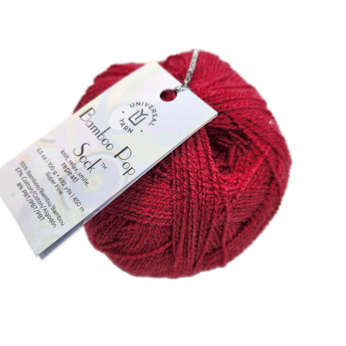 Bamboo Pop Sock Solid Pomegranate 608