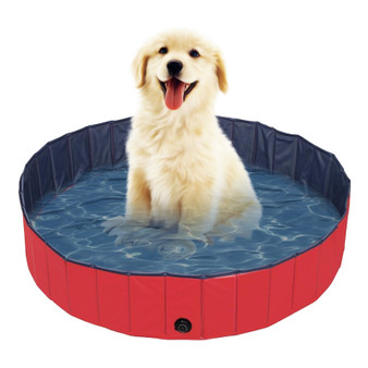 Dog Pool, 160*30/120*30 Foldable Large and Small Dog Pool, Dog Bath, 100% Safe & Non Toxic Kid's Rigid Pool