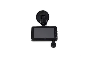 Dual Cam Car Crash Recorder DVR Nightvision + Rotatable Flipdown LCD/Monitor