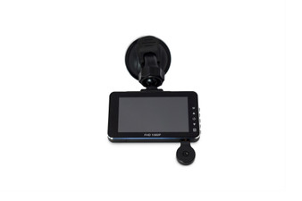 Aluminum Finish Dual Dashcam with Removable Rear Dongle Camera for Van