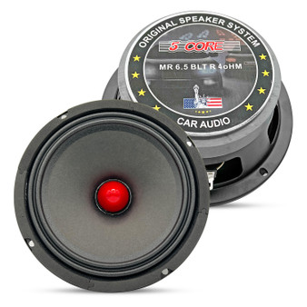 5 Core 6.5 Car Audio Speakers with Bullet 1000 W ;  4 Ohm Mid-Range Loudspeaker MR 6.5 BLT R 4oHM