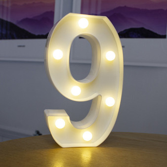Alphabet Letter LED Lights Luminous Number Lamp Decor Battery Night Light for home Wedding Birthday Christmas party Decoration(D0101HIXGW7.)