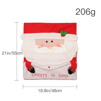 Christmas Decoration Creative Cute Old Man Snowman Envelope Chair Cover Home Restaurant Place Arrangement(D0101H9WZAY.)