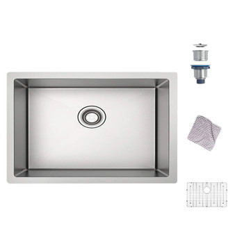 Undermount Kitchen Sink;  16 Gauge Stainless Steel Wet Bar or Prep Sinks Single Bowl