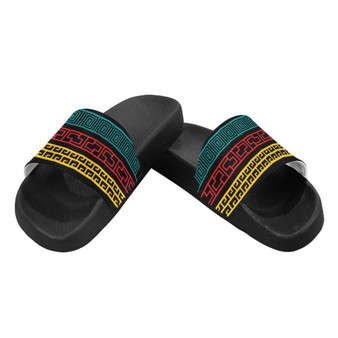 Men's Slip-On Slides, Open Back Multicolor Sandals - BLK658-385