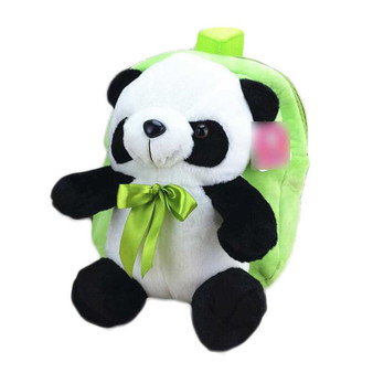 Green Cute Plush Panda Kids Shoulder Bag Travel Snacks Backpack Small School Bag