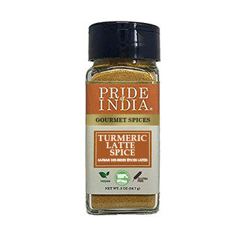 Organic Turmeric Latte Spice MixPride of India – Turmeric Latte Spice Mix – Gourmet & Warm Tea Spice Blend – Healthy/Gluten-Free – Ideal for Lattes/Smoothies/ Golden Milk – Easy to Use