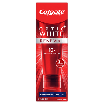 Colgate Optic White Renewal Teeth Whitening Toothpaste;  High Impact White;  3 oz
