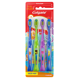 Colgate Ocean Explorer Kids Toothbrush Value Pack;  Extra Soft;  4 Count