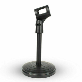 Desktop Microphone Stand Table Desk Mic Holder Stands Clip Holder Mount Clamp Round Base Podcast Recording 5Core MS RBS BOOM