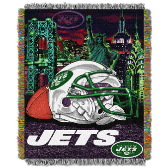 Jets OFFICIAL National Football League, "Home Field Advantage" 48"x 60" Woven Tapestry Throw by The Northwest Company