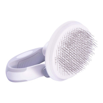 Pet Life ® 'Gyrater' Travel Self-Cleaning Swivel Grooming Slicker Pet Brush