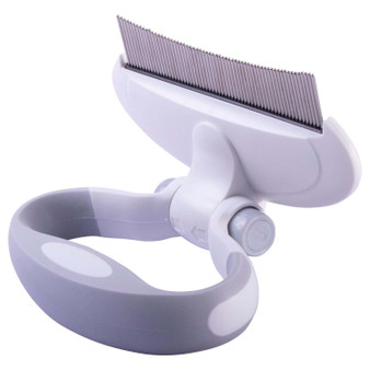 Pet Life ® 'Gyrater' Travel Swivel Curved Pet Grooming Pin Comb