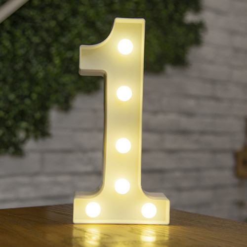Alphabet Letter LED Lights Luminous Number Lamp Decor Battery Night Light for home Wedding Birthday Christmas party Decoration(D0101HIXGMW.)