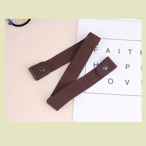 Men's Adjustable Black Elastic Stretch Comfortable Concealed Belt For Jeans Pants